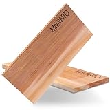 MAVANTO XXL Grillbretter Räucherbretter - Kanadisches Zedernholzbrett zum Grillen - EXTRA DICK (30x14x1,5cm) langlebig & wiederverwendbar (2er Set)