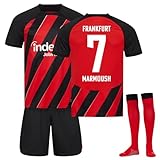 Generisch 23/24 Eintracht Frankfurt Fußball Trikots Shorts Socken Set für Kinder/Erwachsene, Frankfurt Hause Fussball Trikot Trainingsanzug Herren Jungen