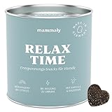 mammaly Relax Time Beruhigungsmittel, Anti Stress Snack für Hunde mit Baldrian, Kamille & Probiotika unterstützt bei Stresssituationen, Angst, Nervosität, Seelenruhe 325g (1 x Dose)