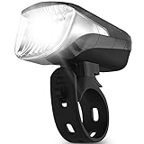 VELMIA Fahrradlicht Vorne StVZO zugelassen mit USB Akku-Betrieb und 8,5h Leuchtdauer I LED Fahrrad Licht regenfest und aufladbar I Front Fahrradlampe