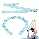 Yoga Stretch Gurt, 2 Stück Stretching Band Leicht zu Tragender und Hochelastischer Widerstandsbänder für Asanas Dehnen Stretchen Ganzkörpertraining(9 Schleifen, 11 Schleifen)