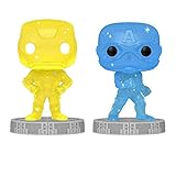 Funko Pop! Artist Series Marvel Infinity Saga Set of 2 with Protective Cases - Iron Man and Captain America