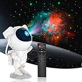 Astronauten Galaxy Projektor Sternenhimmel Nachtlicht, Astronaut LED Sternenprojektor mit Nebel, Timer und Fernbedienung, für Schlafzimmer und Deckenprojektor, Geschenke für Kinder und Erwachsene