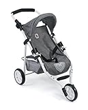 Bayer Chic 2000 - Puppenbuggy Lola, Jogging-Buggy, Puppenjogger, Puppenwagen, Jeans grau
