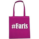 Tasche #Faris Größe 38x42 Farbe Pink Druck Weiss