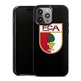 DeinDesign Silikon Hülle kompatibel mit Apple iPhone 14 Pro Max Case schwarz Handyhülle FC Augsburg Wappen FCA