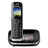 Panasonic KX-TGJ320GB Familien-Telefon mit Anrufbeantworter (schnurloses Telefon, strahlungsarm, Anrufschutz, DECT Basisstation, Freisprechen) schwarz