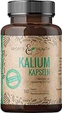 Kalium Hochdosiert - Kalium Kapseln – 180 Kapseln - Vegan - Frei von Zusatzstoffen – 616,5mg Kaliumcitrat pro Tagesdosierung - Potassium Citrate