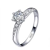 daliuing Mode Elegante Ring Diamant Intarsien Silber Ring für Frauen Mädchen Schmuck Geschenk