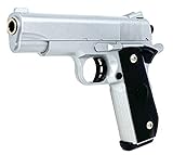 Softair Pistole Kids Toy Airsoft Gun Silver Metall Federdruck 0,5J