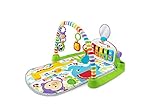 Fisher-Price FTW18 - Piano Gym Englische Version, Spieldecke für Neugeborene und Kleinkinder mit Spielzeug