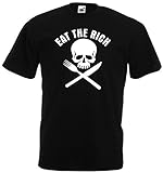 world-of-shirt Herren T-Shirt EAT The Rich schwarz