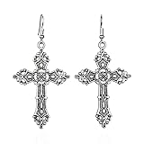 Kreuz Ohrringe Statement Ohrringe Gothic Steampunk Accessoires Cross Earrings Gothic Schmuck Kreuzohrring