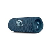 JBL Flip 6 Bluetooth Box in Blau – Wasserdichter, tragbarer Lautsprecher mit 2-Wege-Lautsprechersystem für kraftvollen Sound – Bis zu 12 Stunden kabellos Musik abspielen