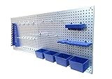 CF Technik GmbH Werkzeugwand Lochwand Werkstattwand Werkstatt mit Hakensortiment 32 Teile, Silb