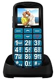 ULEWAY Seniorenhandy mit großen Tasten und ohne Vertrag, Dual SIM Rentner GSM Senioren Handy mit SOS Notruftaste Großtastenhandy mit Ladestation-Blau