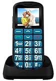 uleway Seniorenhandy mit großen Tasten und ohne Vertrag, Dual SIM Rentner GSM Senioren Handy mit SOS Notruftaste Großtastenhandy mit Ladestation-B