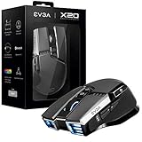 EVGA X20 Gaming Mouse, Wireless, Grey, Customizable, 16,000 DPI, 5 Profiles, 10 Buttons, Ergonomic 903-T1-20GR-K3