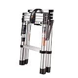 1,7 m Lange Aluminium-Teleskop-/Teleskopleiter, vielseitig einsetzbare, Faltbare und ausziehbare Leiter mit Stabilisator, einfach zu verstauen und leicht zu transportieren. Um dem Glück nachzujag