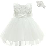 AHAHA Baby Mädchen Prinzessin Kleid Blumenmädchenkleid Taufkleid Festlich Kleid Hochzeit Partykleid Festzug Babybekleidung 6M