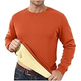 Herren Pullover Warme und Bequem, Langärmliges Oberteil mit Rundhalsausschnitt aus Verdicktem Fleece mit Einfarbigem Boden, Sweatshirt Casual Mode, Sale Angebote Sweater Weiche Stretch Jump