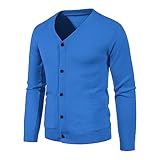 Herren-Sweatshirt ohne Kapuze Angebot Übergröße Pullover V-Ausschnitt Elegant Einfarbig Jacken Langarm Jacke Classic Mäntel Soft Touch Strickjacke Fitnessstudio Pullover Einfaches Sweatshirt Outwear,
