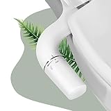 SAMODRA Ultradünnes, minimalistisches Bidet für Toilette mit nicht elektrischer Doppeldüse (Front- und Heckwäsche), Frischwasser-Bidet-Toilettensitz-Befestigung