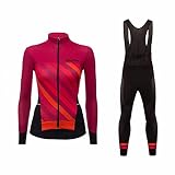 UGLY FROG Neu Winter MTB Damen Fahrradbekleidung Set Lang Winter Radjacke und Fahrradhosen Fleece Thermo Radtrik