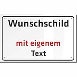 INDIGOS UG - Schilder - WUNSCHTEXT Schild - Alu-Dibond 5 Größen - personalisiert mit Text oder Namen - für Garage, Hotel, Parkplatz, Schule, Carport, F