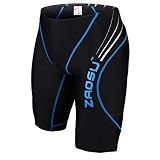 ZAOSU Wettkampf-Schwimmhose Z-Black - FINA Badehose für Jungen und Herren eng anliegend | Training Swimwear Men UV Badebekleidung Männer Boys Swimming Jammer Sp