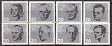 philaseum Briefmarken BRD 1964, Mi.Nr. 431-438, 20. Jahrestag des Attentats auf Adolf Hitler, Postrisch (Mi. 4,20 EUR)