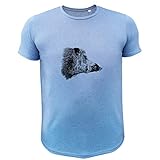 Jagd T Shirt Wildschwein Jagd Geschenke (304, blau, M)