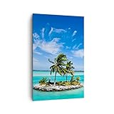 Bild auf Leinwand - Leinwandbild - Einteilig - Tahiti Insel Bora entspannend - 80x120cm - Wand Bild - Wandbilder - Leinwanddruck - Wanddekoration - Leinwand bilder - Wandbild - PA80x120-2386