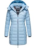 MARIKOO Damen Winter Steppmantel Abendsternchen Baby Blue Gr. M