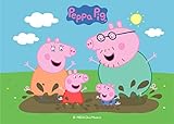 Peppa Pig - Tortendeko - Essbares Kuchendekoration für Geburtstags - Peppa-Torte, Kindergeburtstag, Geburtstagsdeko A5