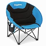KingCamp Moon Chair Campingstuhl klappsessel mit Rückentasche und Getränkehalter