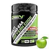 EAA Pulver - 532 g - Green Apple (Grüner Apfel) - Human Code Formel - Alle 8 essentielle Aminosäuren - Amino Workout Drink - Leckerer Geschmack - Vegan
