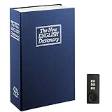 Umleitungsbuch Safe mit Zahlenschloss, Decaler versteckter Safe Box mit Wörterbuchform, 24 x 16 x 5,1 cm Meduim blau