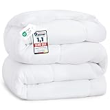 BEDSURE Bettdecke 135x200 Winterdecke 450gsm - Warm Winterdecke 135 x 200 cm für Winter, 200x135 Waschbar Dicke Winterbettdecke, Weiß