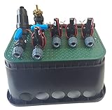 STEMAX-Wassertechnik Kopfstation, Verteiler, Beregung mit Hunter Magnetventile PGV 101 und Jumbobox, Größe: 4 Magnetventile