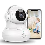 Little elf [2021 Neu] Überwachungskamera Innen, WLAN IP Kamera, 1080P WiFi Kamera Babyphone mit Nachtsicht, 2-Wege-Audio, Bewegungserkennung Heimkamera Unterstützt Fernalarm für Haustier/Baby/Ältere