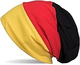 styleBREAKER Beanie Mütze im Deutschland Flaggen Design, Streifen Muster, Fanartikel, Unisex 04024072, Farbe:Schwarz-Rot-Gold