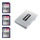 Integral 64 GB 3-Pack SD-Karte 4K Ultra-HD-Video High Speed SDXC V30 UHS-I U3 Class 10 Speicherkarte bis zu 100 MB/s, Farbe kann variieren