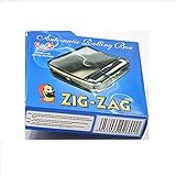 OCB Zig-ZAG Rolling Box perfekte Zigaretten Drehmaschine, Chrom, Silber, 8 x 8 x 2 cm