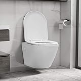 Toilette, Hänge WC Spülrandlose Toilette, Wand wc Komplettset, Keramik Weiß