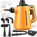 Dampfreiniger, Dampfreiniger Boden mit 10 Zubehörteilen, 3,5 Bar Dampfdruck 380 ml 1050W – Dampfreiniger Handgerät Für Böden Polstermöbel Fugen und Autos, Entfernt Schmutz und F