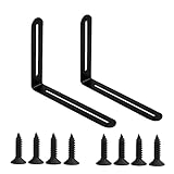 2 StüCk Winkel Mit Langloch L-Form Rechtwinkliges Winkelverbinder Winkelverbinder Schwarz 120x165x24mm Mit 2 Langloch 90 Grad MöBel Eckwinkel FüR Tabelle Stuhl BüCherregal OberfläChe GebüR