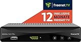 Digitalbox Imperial T2 IR Plus DVB-T2 HD Receiver mit Irdeto Entschlüsselung (inkl. 12 Monate Freenet TV, H.265/HEVC, PVR Ready, HDMI, Scart, USB, LAN) schwarz, 77-560-00-12