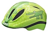 KED Meggy Trend S Green Croco - 46-51 cm - inkl. RennMaxe Sicherheitsband - Fahrradhelm Skaterhelm MTB BMX Kinder Jugendliche