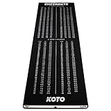 KOTO Carpet Checkout 237 x 80 cm Dartmatte - Professionelle Dartmatte zum Schutz des Bodens und der Dartpfeile - Mit Score-Indikation und Oche - Die Rechenhilfe Macht Ihnen das Rechnen einfacher!